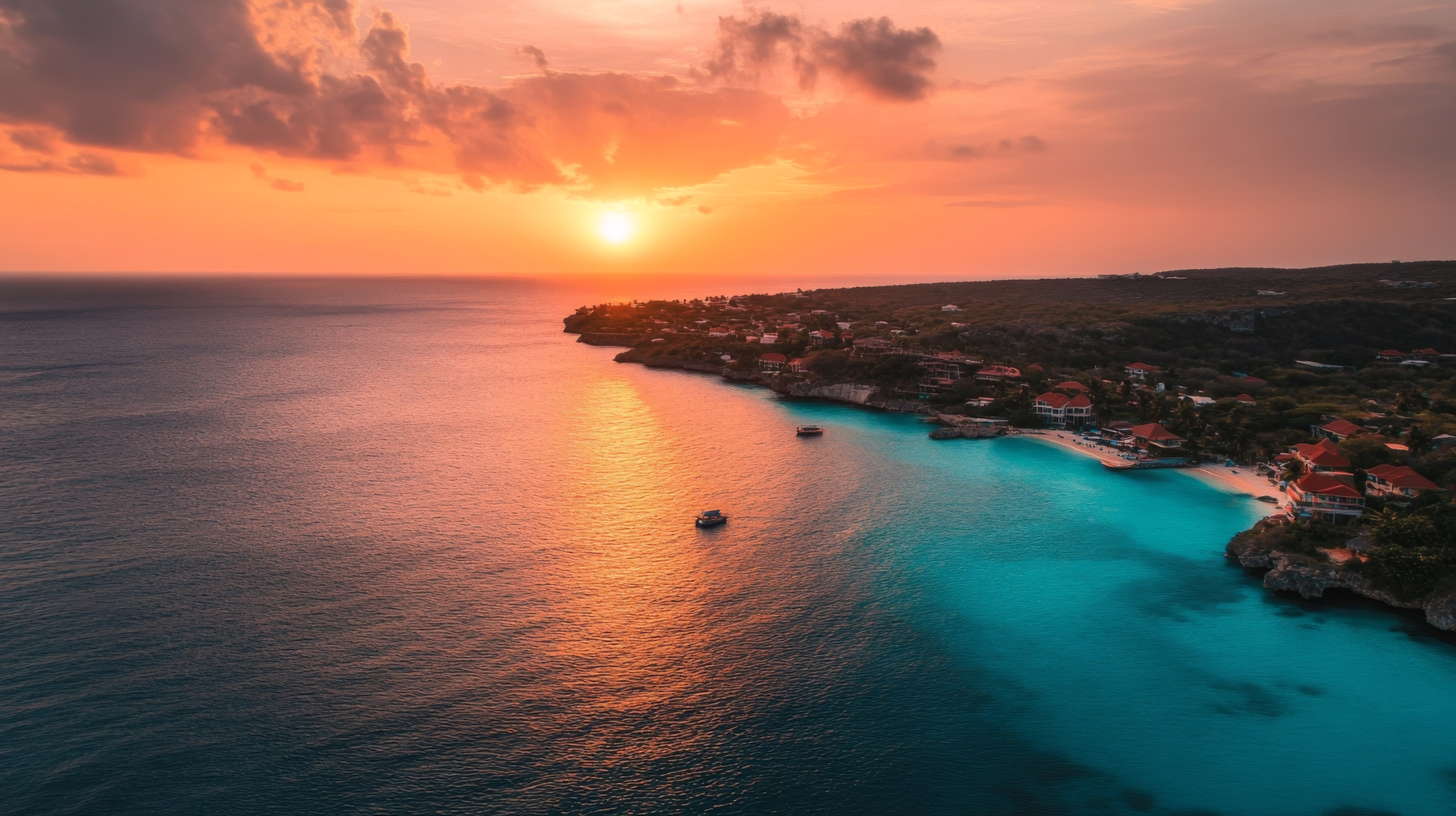 Zonsondergang boven Curaçao